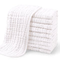 Yoofoss Muslin Burp Cloths for Baby 10 Pack 100% Organic Cotton Baby Washcloths for Boys Girls Large 20''X10'' Super Soft and Absorbent Elephant