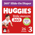 Huggies Little Movers HuggFit 360 Diapers Size 3, 26 Count