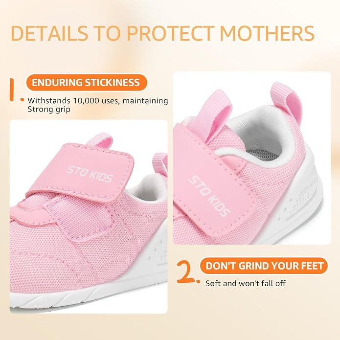 Baby Shoes Wide Toe Box Infant Boy Girl First Walker Shoe Toddler Crib Barefoot Sneakers Non-Slip Sole Soft Breathable Mesh Lightweight Walking Indoor Newborn Chubby Babies 6 9 12 18 24 Months