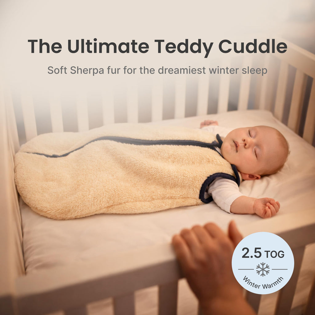 Baby Deedee Sleep Nest Teddy - Sherpa Sleep Sack 2.5 TOG 0-6M Bubble Gum