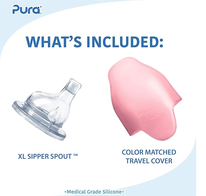 Pura Kiki 9oz/260ml Stainless Steel Insulated Sippy Bottle w/Sleeve, Plastic-Free, MadeSafe Certified, Medical-Grade Silicone Sipper Spout Fast Flow Rate for Kids, Toddlers, Babies & Infant – Unicorn