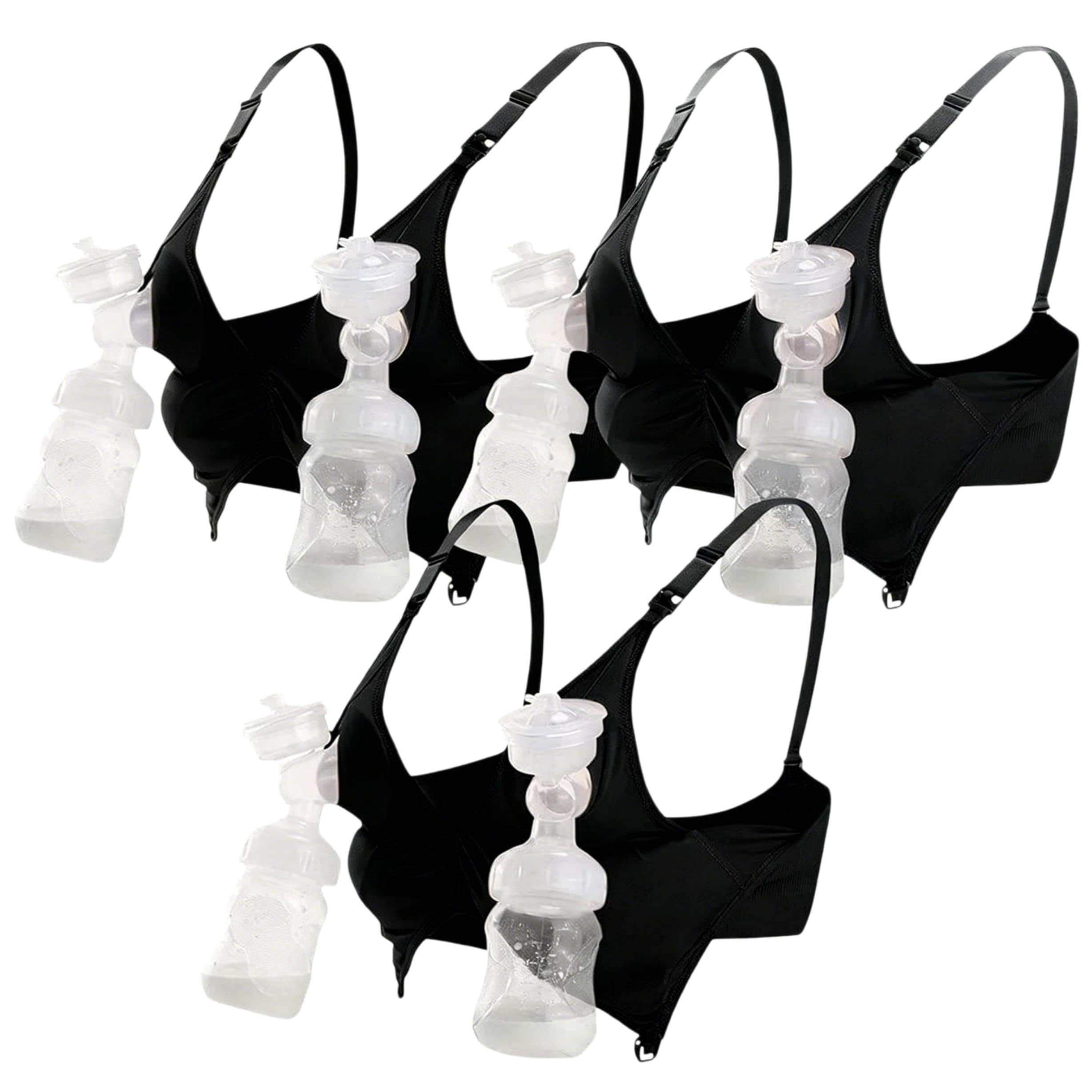 iloveSIA Hands Free Pumping and Nursing Bra 3 Pack Size XXL