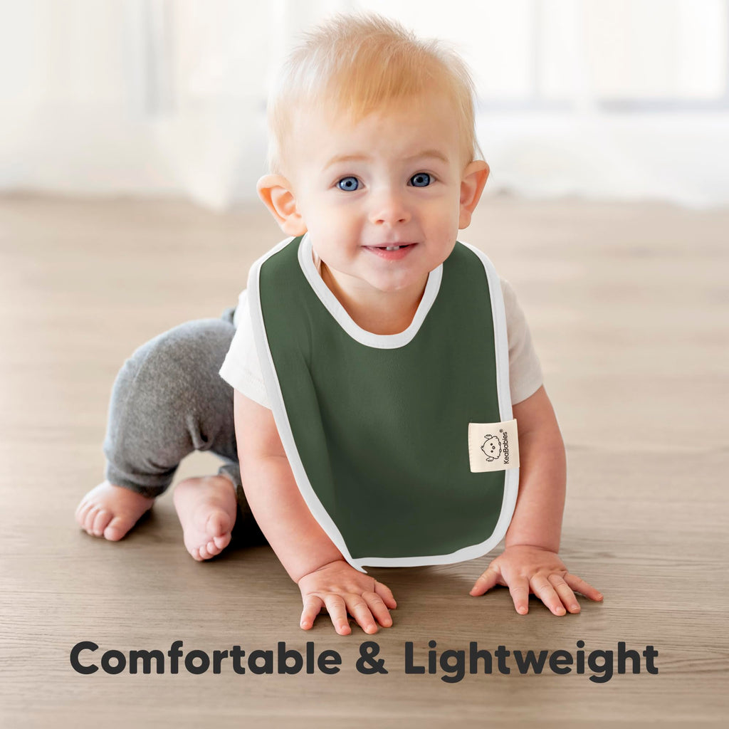KeaBabies 8-Pack Organic Baby Bibs for Boys, Girls Drool Bibs (Crossroads)