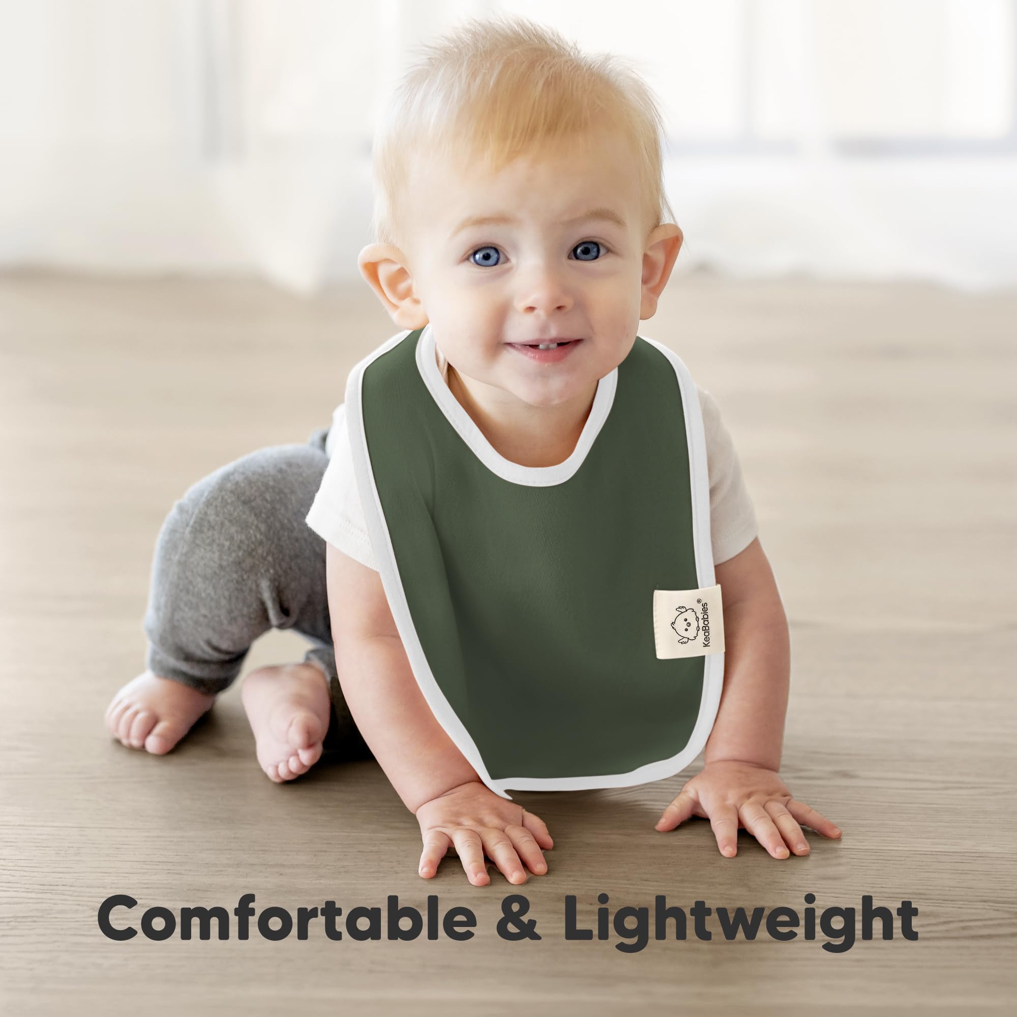 KeaBabies 8-Pack Organic Baby Bibs for Boys, Girls Drool Bibs (Crossroads)