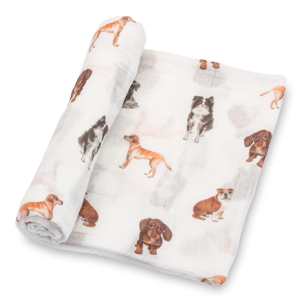 LollyBanks Muslin Swaddle Blanket, 47 x 47 in, Newborn Receiving Blanket