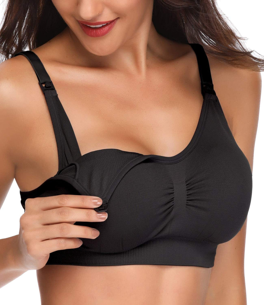 Lataly Womens Sleeping Nursing Bra Wirefree Breastfeeding Maternity Bralette 5P3