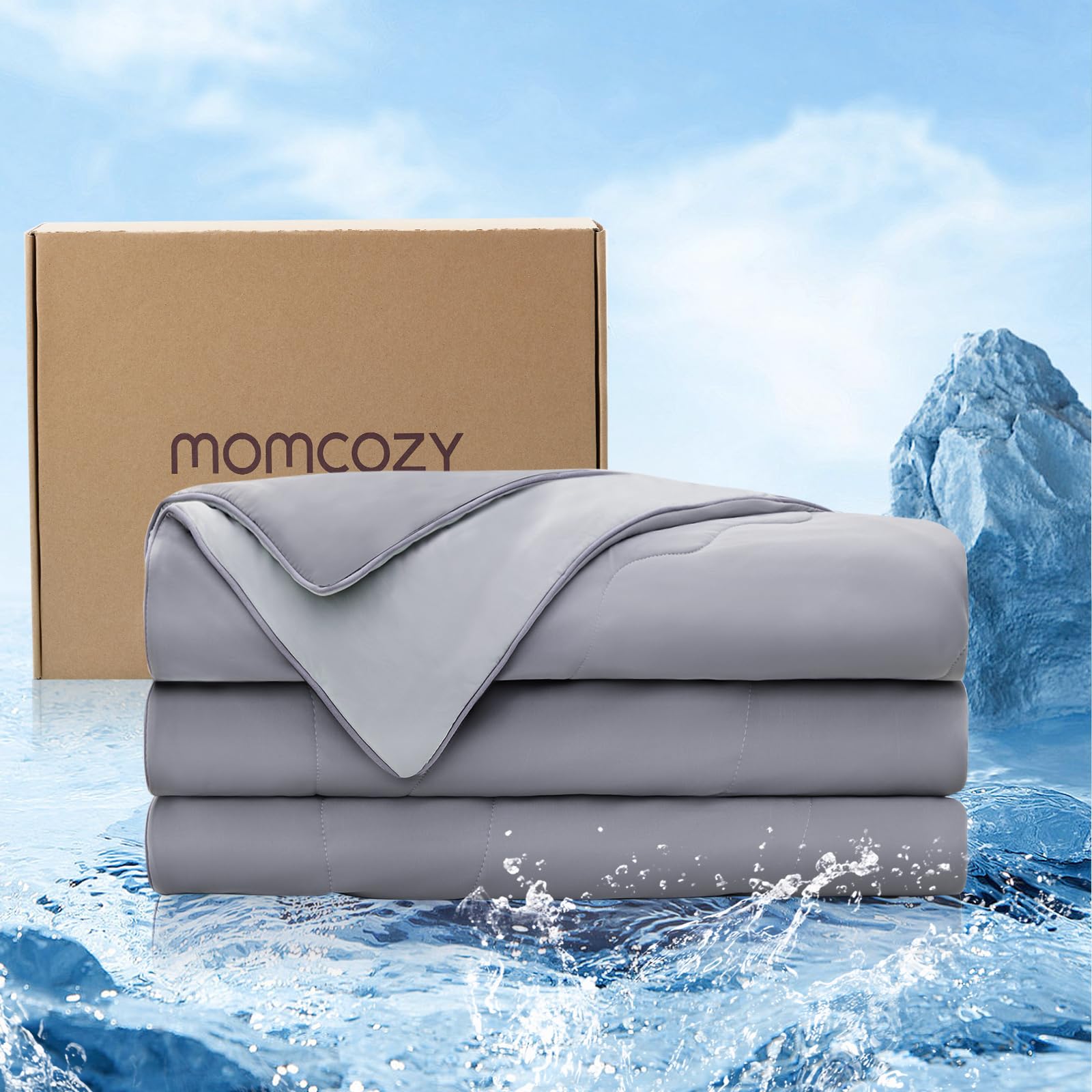 Momcozy Life CoolMurm Cooling Comforter for Hot Sleepers, Queen 90"x90"