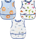 Accmor Baby Bibs, Waterproof Baby Toddler Bibs, Apron Smock Bib for Baby Boys Girls, Essential Must Have for Eating, Feeding