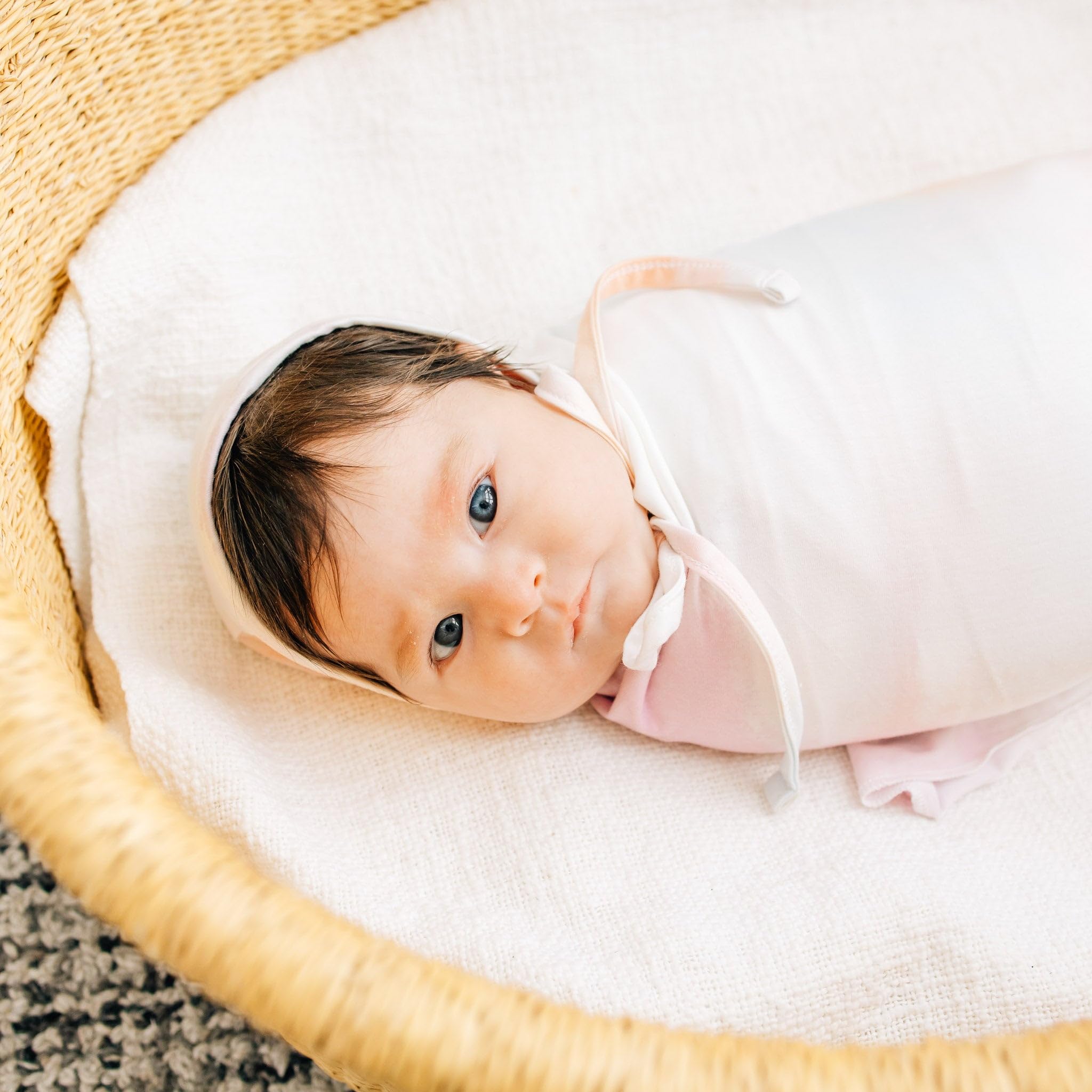 Copper Pearl Swaddle Blankets for Newborns | Soft Stretchy Receiving Blankets for Boys and Girls | Large 46 x 46 Inch Baby Blankets | Lightweight and Breathable Swaddles | Nova
