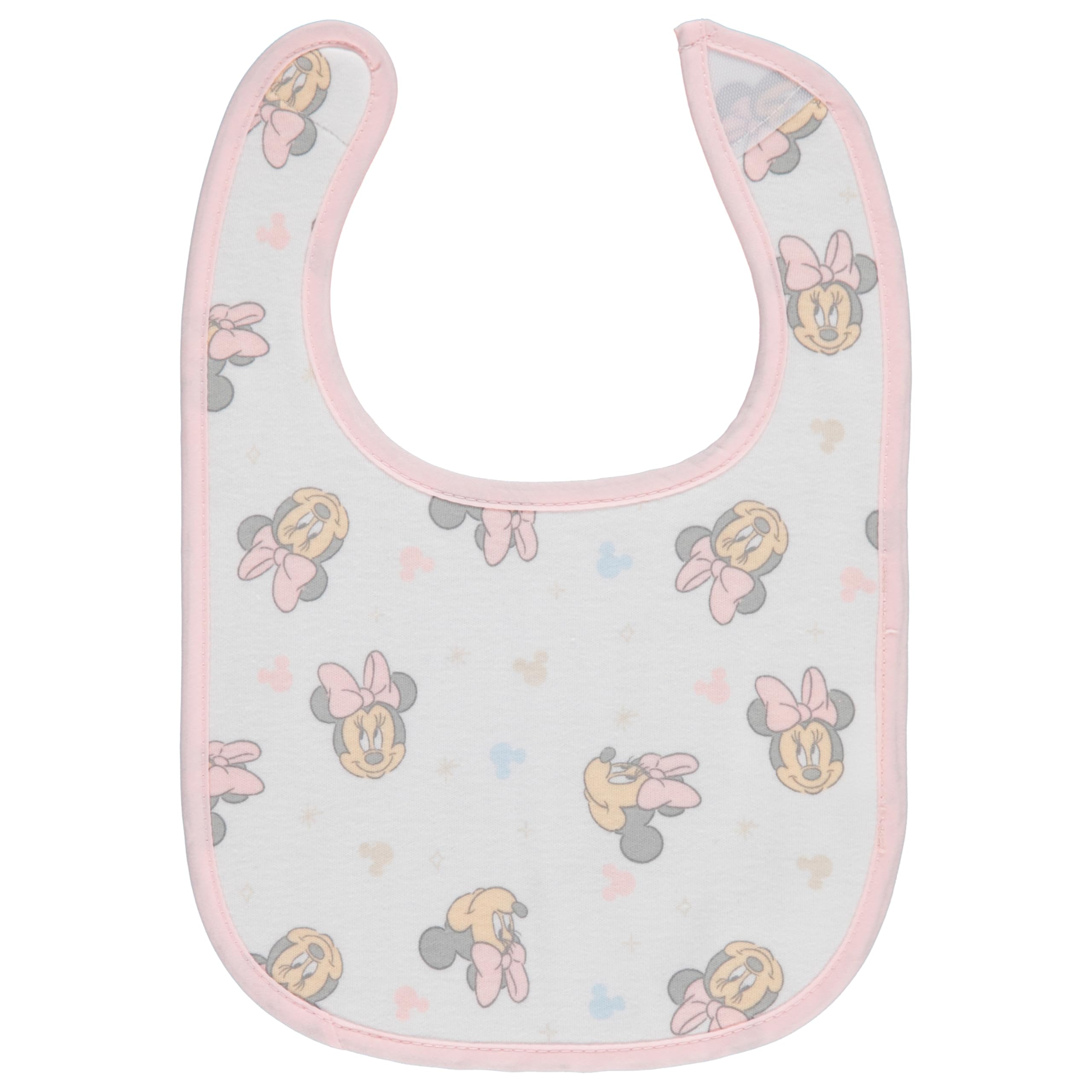 Disney 10-Pack Minnie Mouse Baby Bibs – Soft, Absorbent, and Adjustable Cotton Bibs for Mess-Free Meals – Quality Bibs with MInnie Designs- Sprinkle