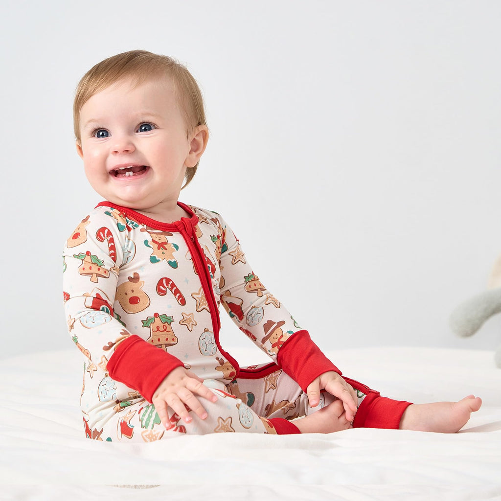 pureborn Baby Sleeper Viscose from Bamboo Zipper Footies Christmas 12-18M