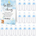 TrelaCo Bottle Chug Baby Shower Game 20 Pcs Baby Bottles Shower Favor with 1 Cute Bear Theme Sign for Gender Reveal Party Supplies Gifts(Blue)