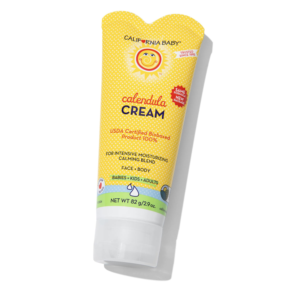 California Baby Calendula Cream | 100% Plant-Based Moisturizer | Lavender Baby Lotion | Face Moisturizer For Dry Skin | Hypoallergenic | 2.9 oz / 82g