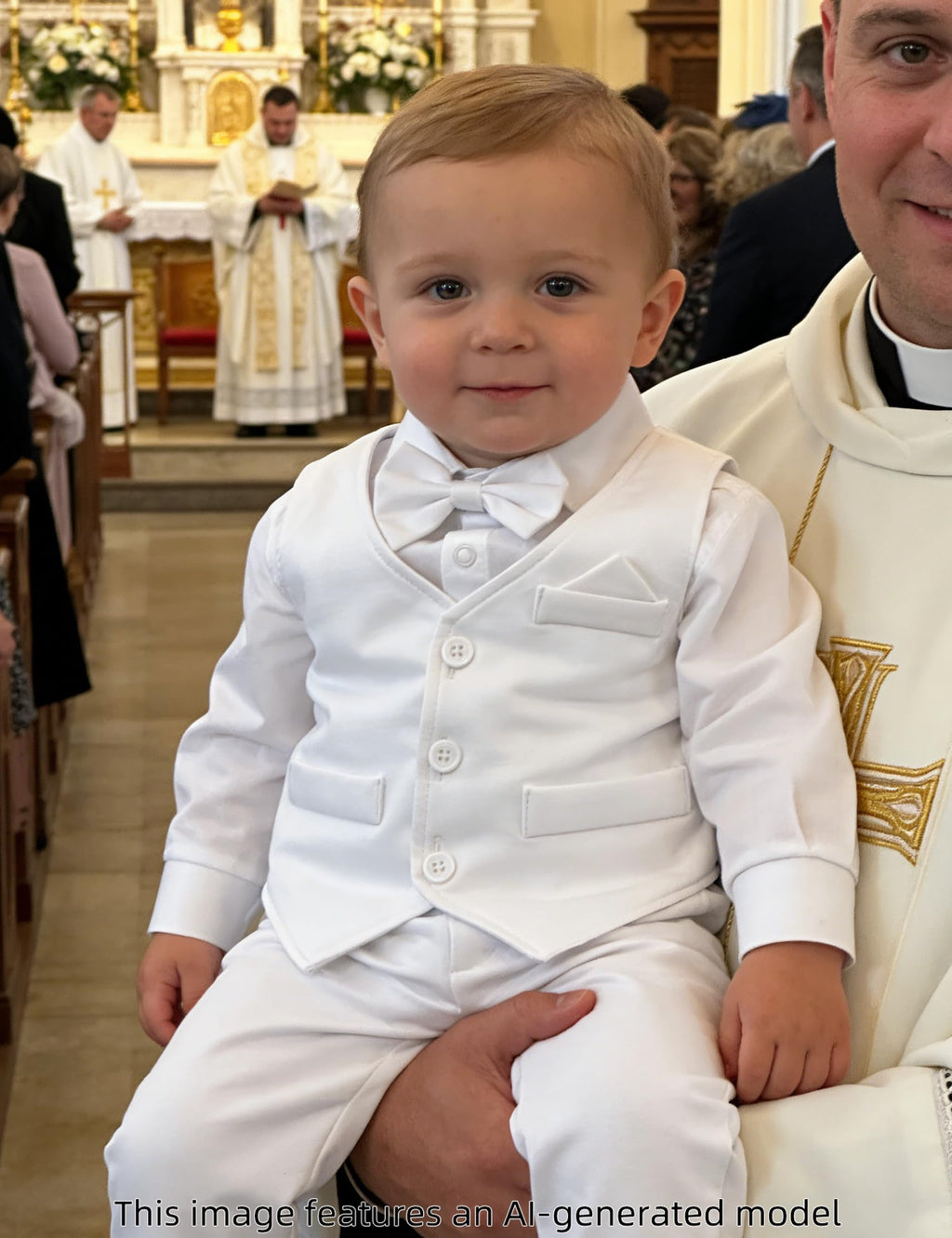 Baby Boy Christening Outfit Baptism Blessing Dress Suits 6-9 Months White
