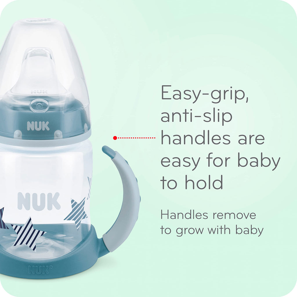 NUK Large Learner Tritan Cup,10 oz,8+ Months – BPA Free,Spill Proof Sippy Cup,(Pack of 12)
