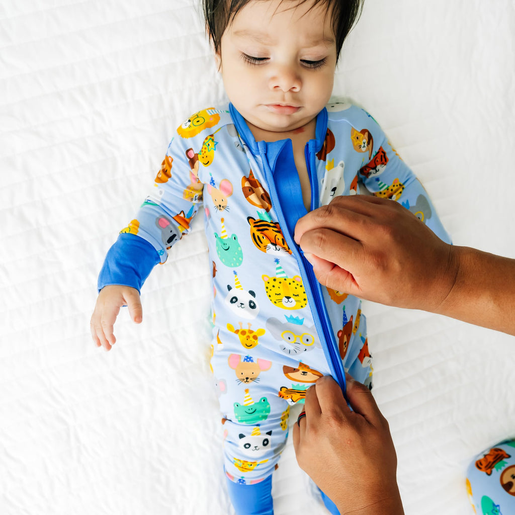 Little Sleepies Baby Pajamas, Blue Party Pals, 2T