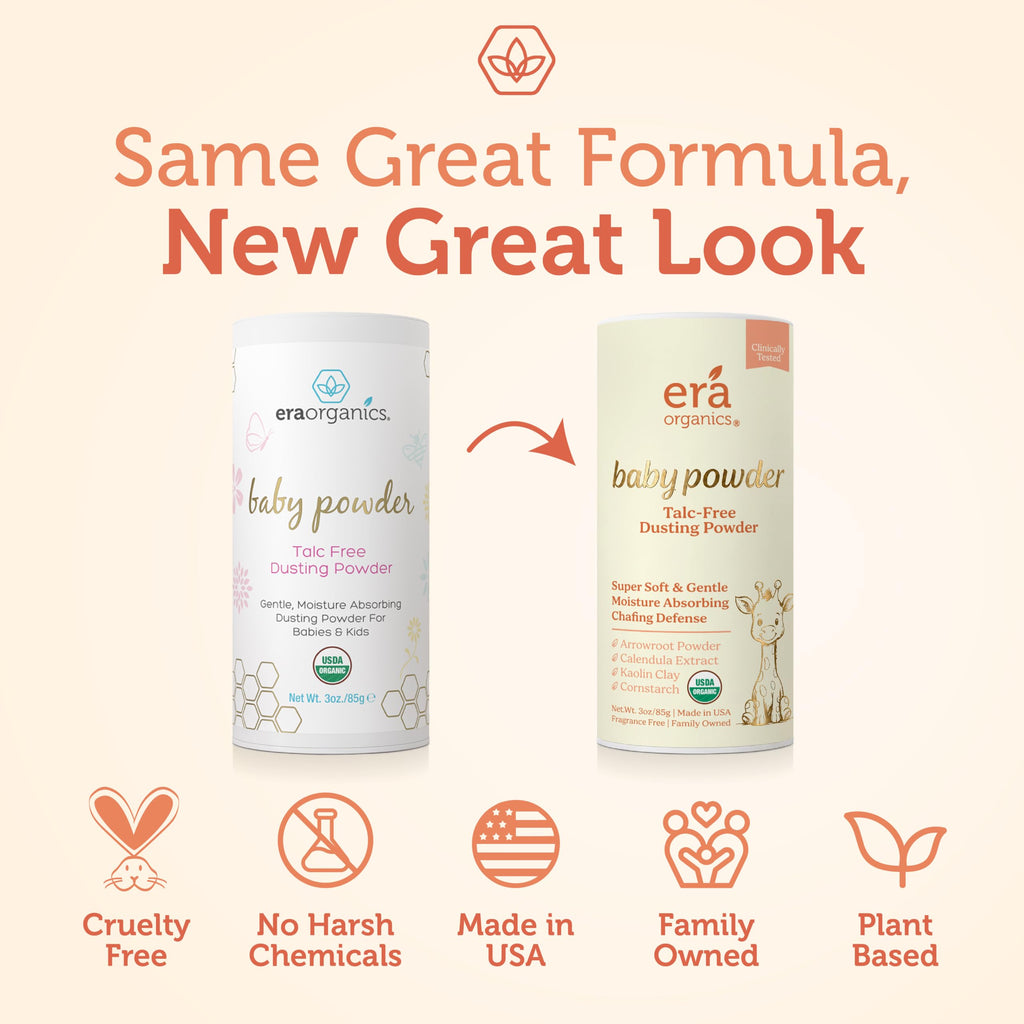 Talc-Free Organic Baby Powder - Non-Toxic Dusting Powder for Baby & Body