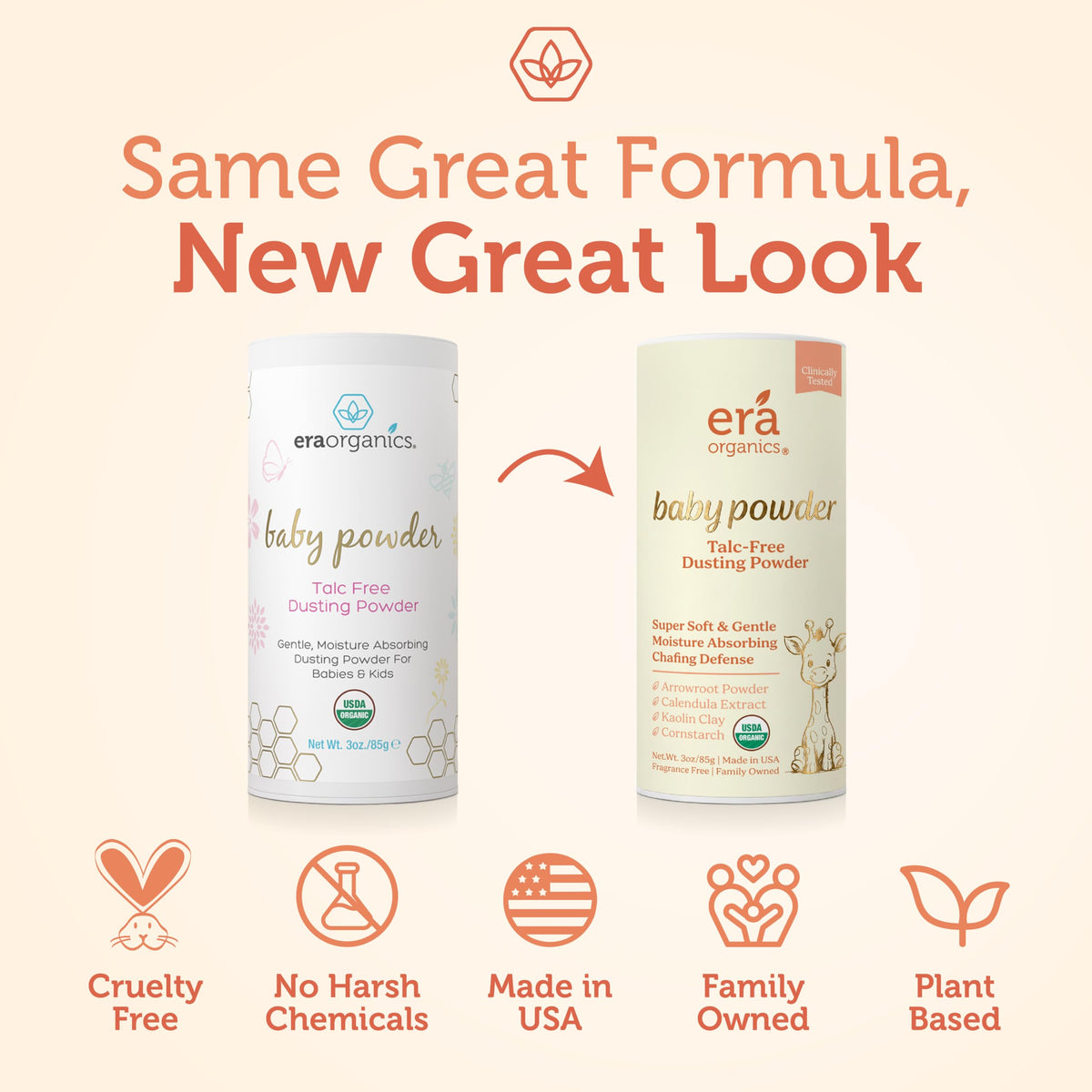 Talc-Free Organic Baby Powder - Non-Toxic Dusting Powder for Baby & Body