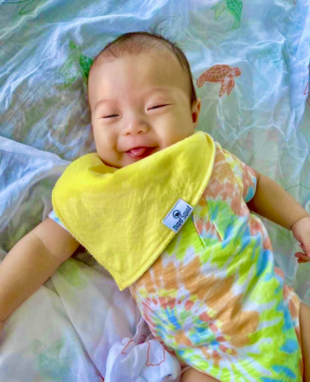 Diaper Squad 10-Pack Organic Cotton Baby Bibs for Baby Boy, Girl (Brights, 10-Pack)