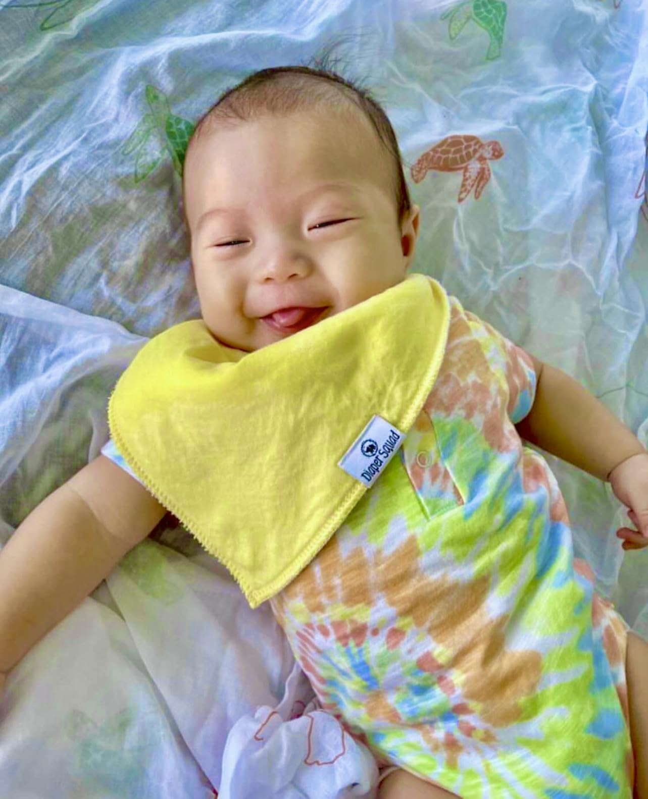 Diaper Squad 10-Pack Organic Cotton Baby Bibs for Baby Boy, Girl (Brights, 10-Pack)