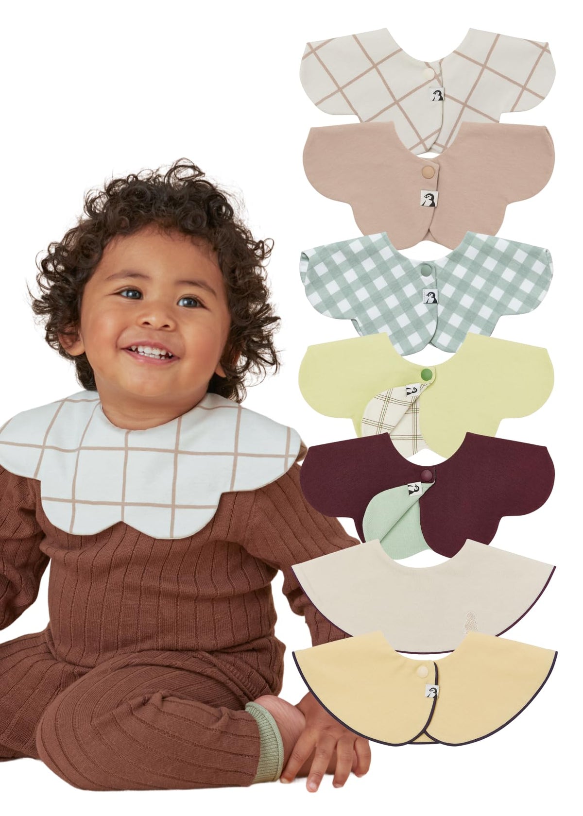 Konny Baby Bibs for Drooling Baby Boys and Girls, Super Absorbent Quick Dry