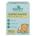 Happy Little Camper Super Saver Diapers, Size 2, 100 Count | Budget-Friendly Disposable Baby Diapers for Sensitive Skin | Hypoallergenic, Fragrance-Free, Ultra Absorbent