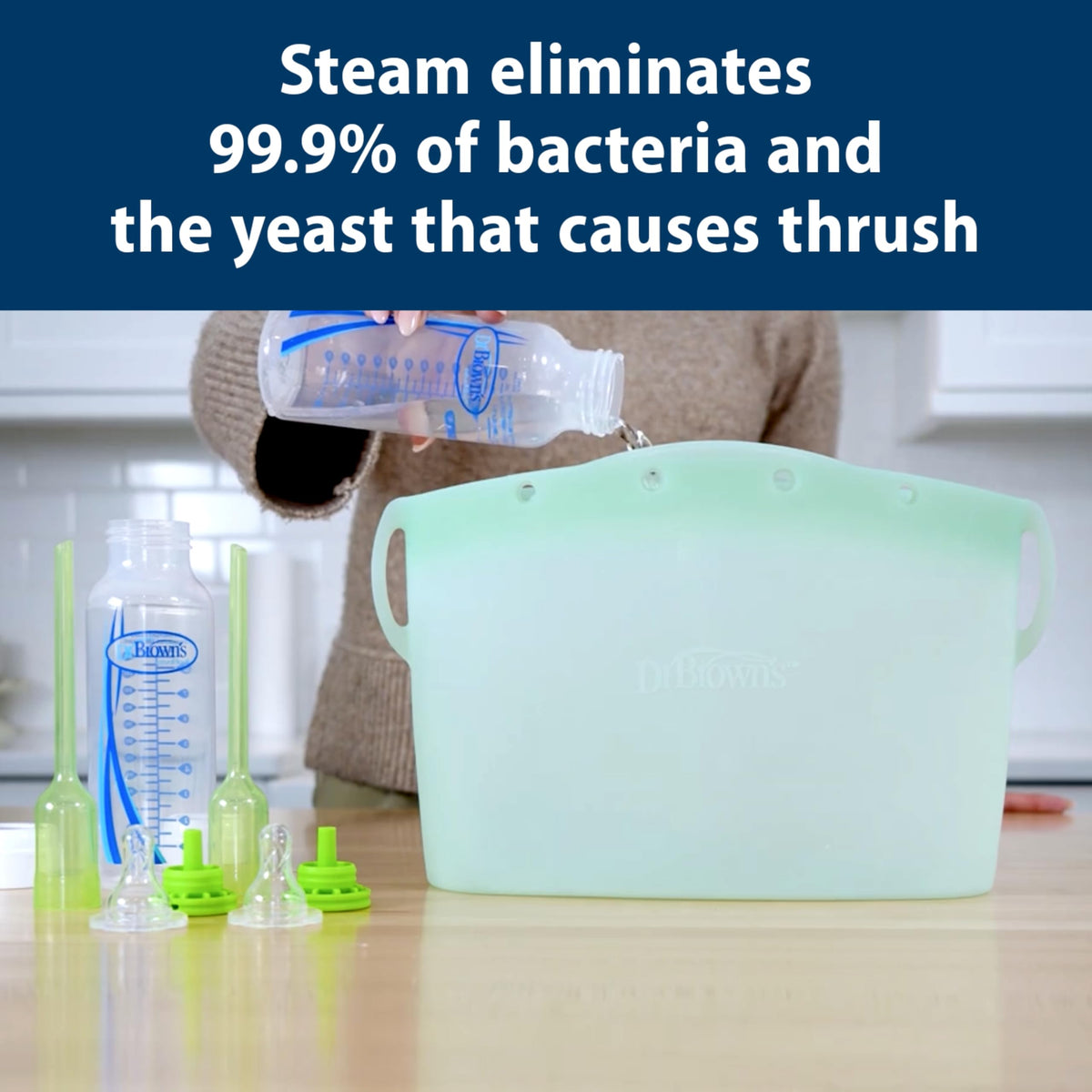 Dr. Brown's Microwave Steam Silicone Sterilizer Bag