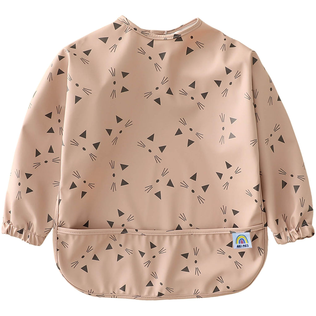 ARI MES Baby Bibs With Sleeves Waterproof Toddler Smock Bib Feeding