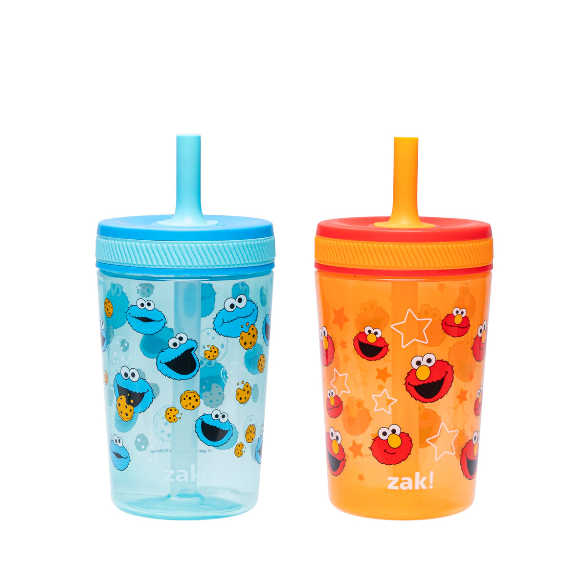 Zak Designs Gabby's Dollhouse Kelso Toddler Cups For Travel or At Home, 15oz 2-Pack Durable Plastic Sippy Cups With Leak-Proof Design is Perfect For Kids Cakey Cat, Mercat