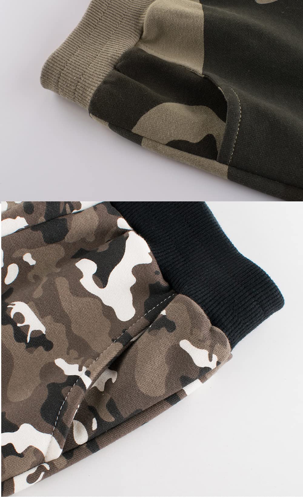 HUAER& Baby Boy's Jogger Pants Dinosaur Car Drawstring Elastic Sweatpants (Brown camo + Green camo4T)