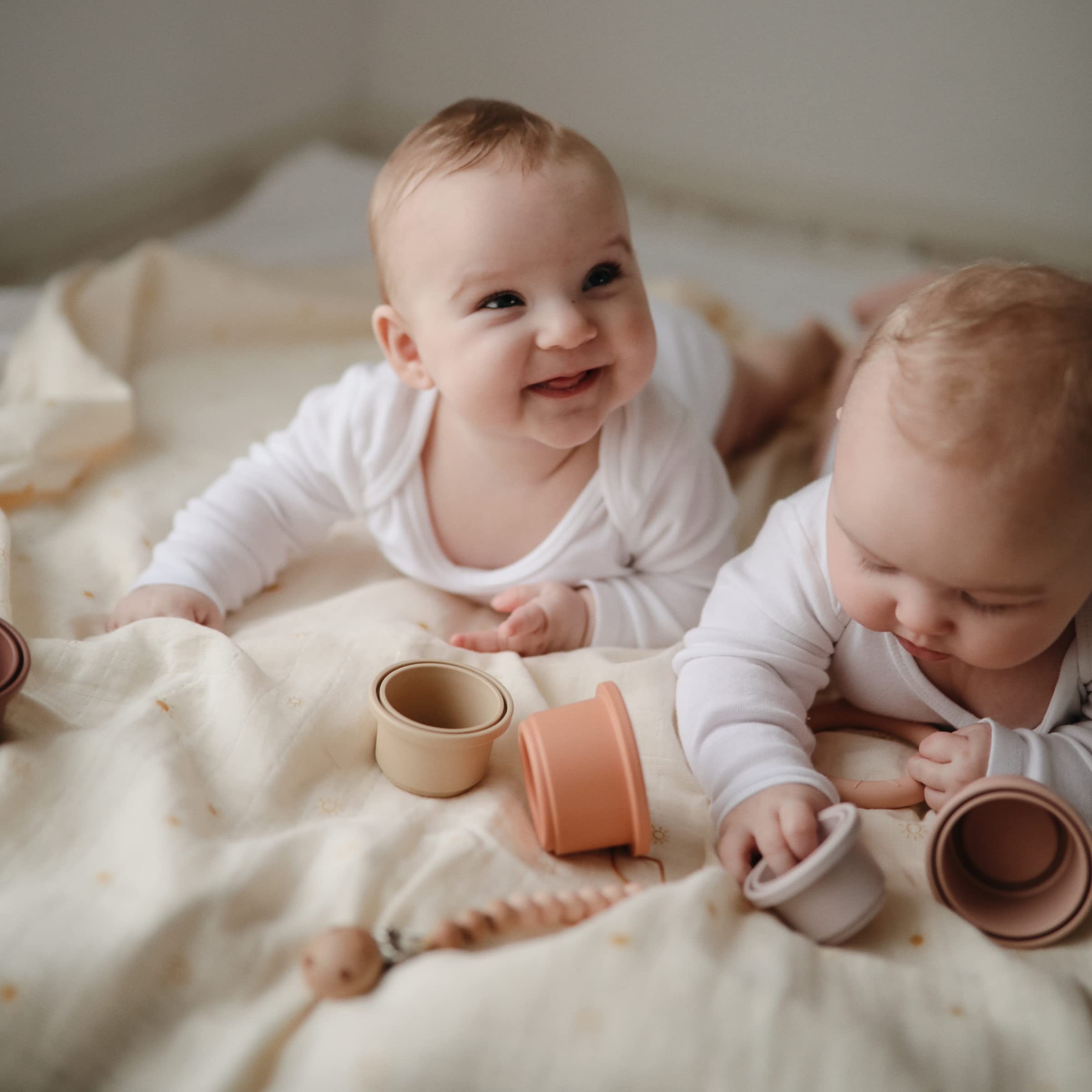 mushie Muslin Baby Swaddle Blanket | 100% Organic Cotton (Sun)