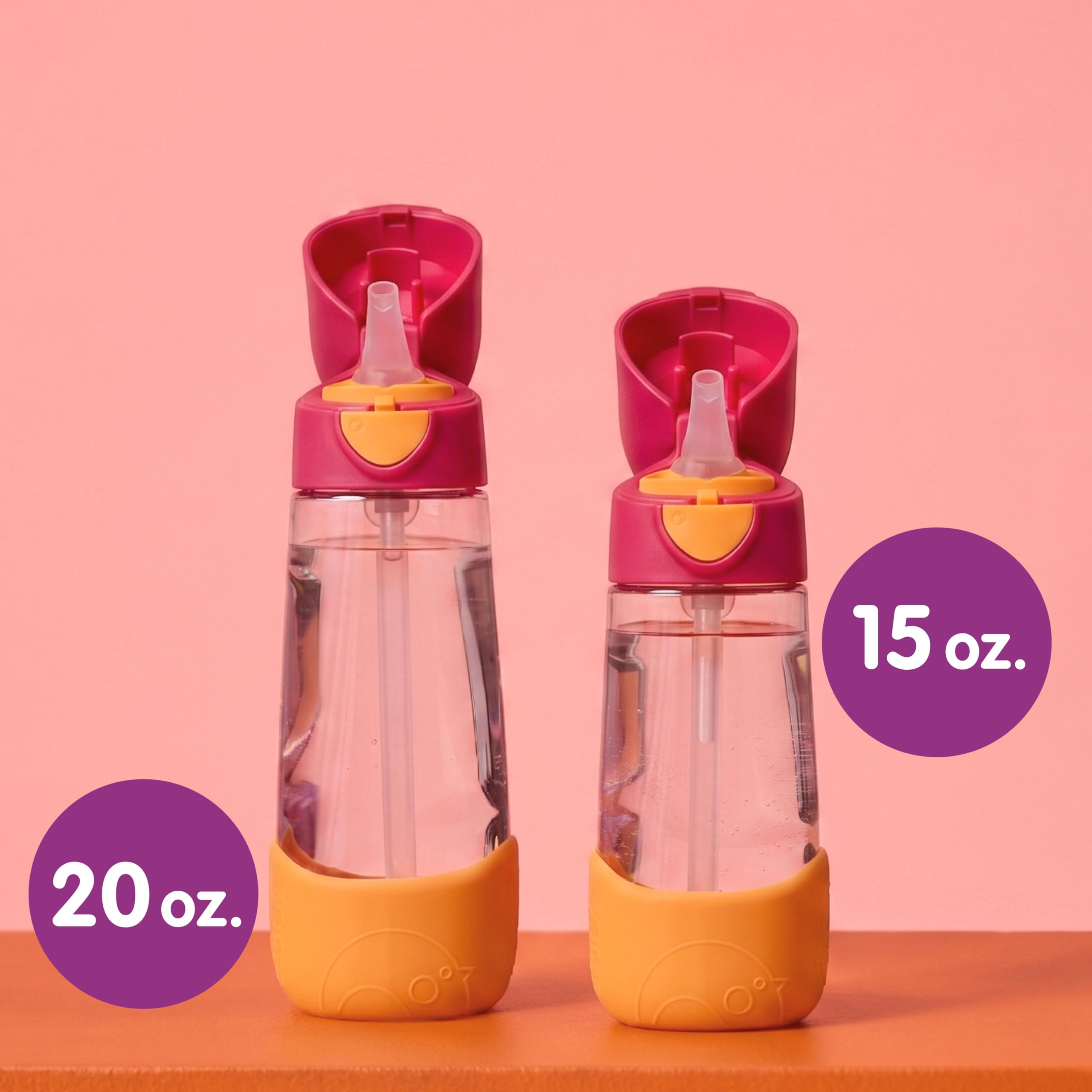 b.box Tritan™ Kids Water Bottle with Straw, 15 oz Toddler Water Bottle