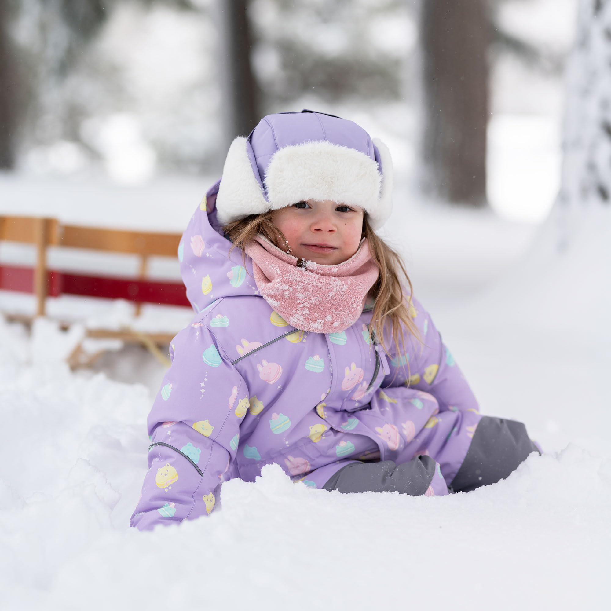 JAN & JUL Toasty-Dry Trapper Hat for Baby and Kids (Lavender, XL)