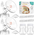 Breast Pump Parts Compatible with Spectra S1,S2,S9 Plus, Replacement Kit for Spectra Pump Parts 2PC Include 15 mm Flange, Duckbill Valve, Tube,Bottle, Backflow Protector, Not Original Accessories