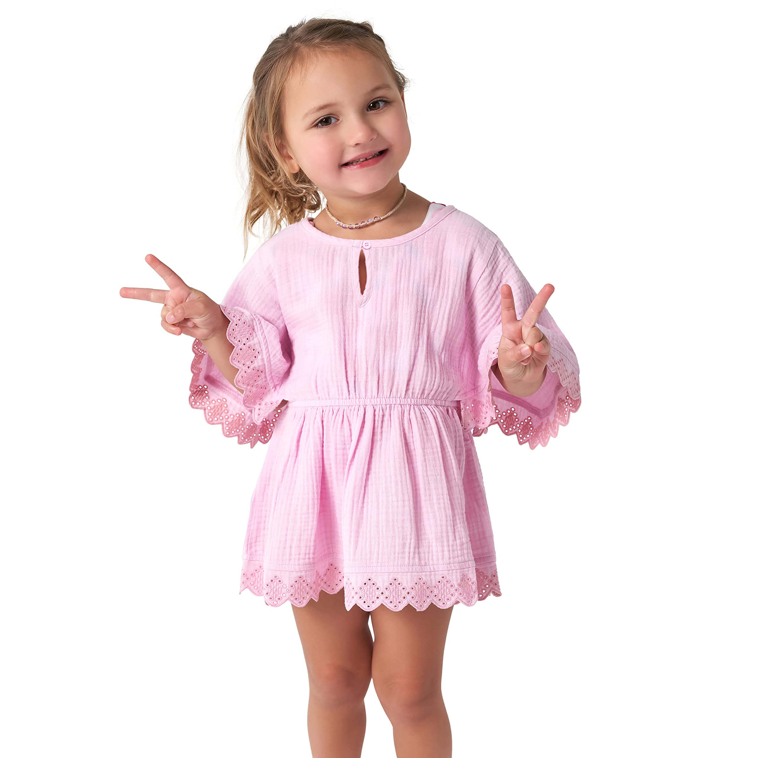 Gerber Baby Girls Toddler Kaftan Swimwear Cover Up, Light Pink, 3-6 Months US