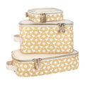 Itzy Ritzy Packing Cubes for Travel, Set of 3 Organizers (Milk & Honey)