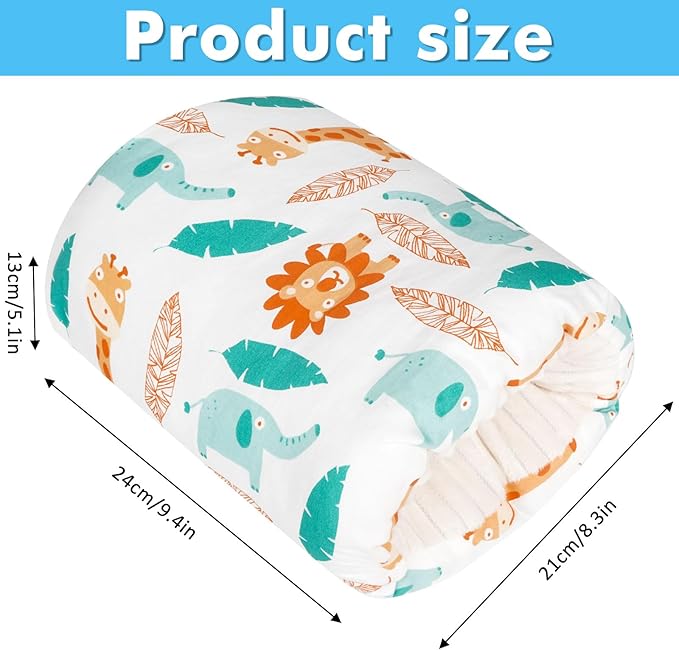 Nursing Arm Pillows for Breastfeeding,Baby Feeding Arm Pillow Portable and Washable for Travel, Soft Cotton Ergonomic Bottle Nursing Essentials（White Elephant）