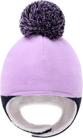 Baby Beanie Hat Pom Full Hood Hat Toddler Winter Hat Fleece Earflap Cap for 6M-4T Boys Girls Winter