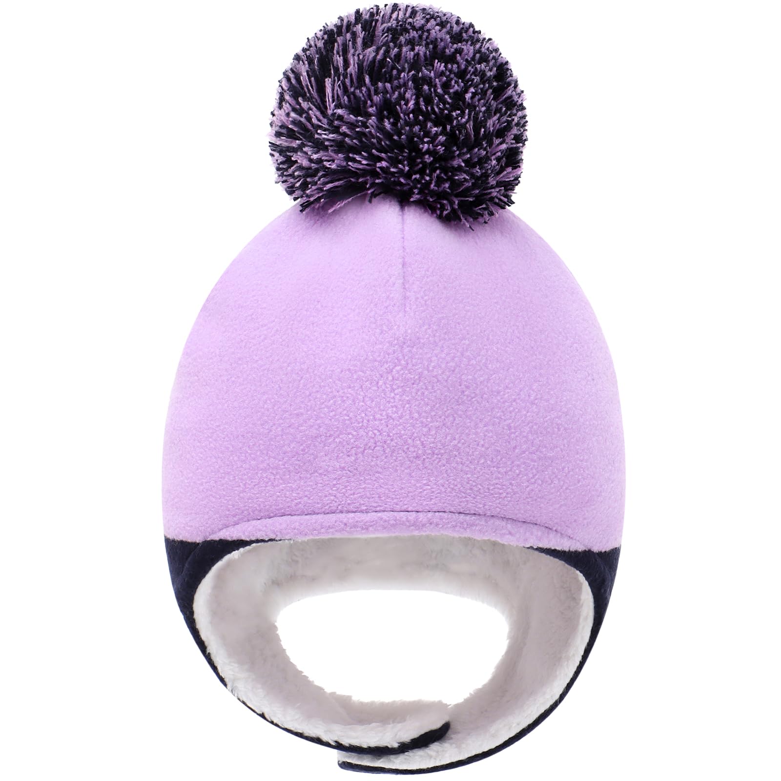 Otoyzy Baby Beanie Hat Pom Full Hood Toddler Winter Hat Fleece Earflap