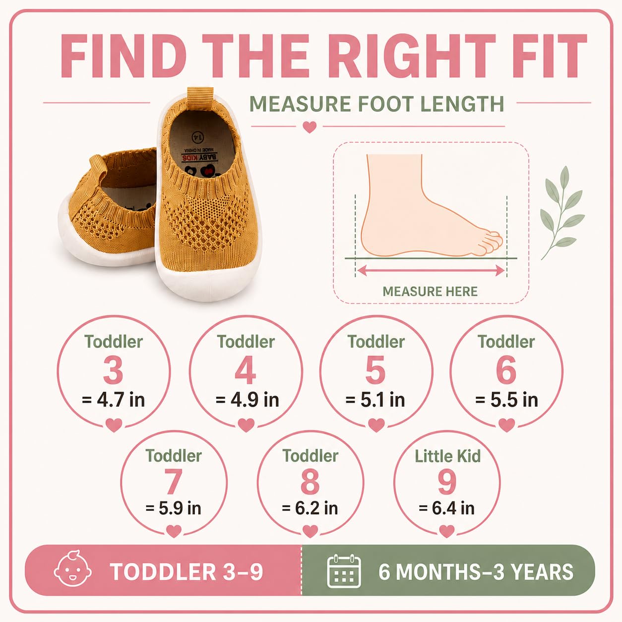 Charrost Baby Walking Shoes Wide Toe Box Knit Slip-On Sneakers for Toddlers
