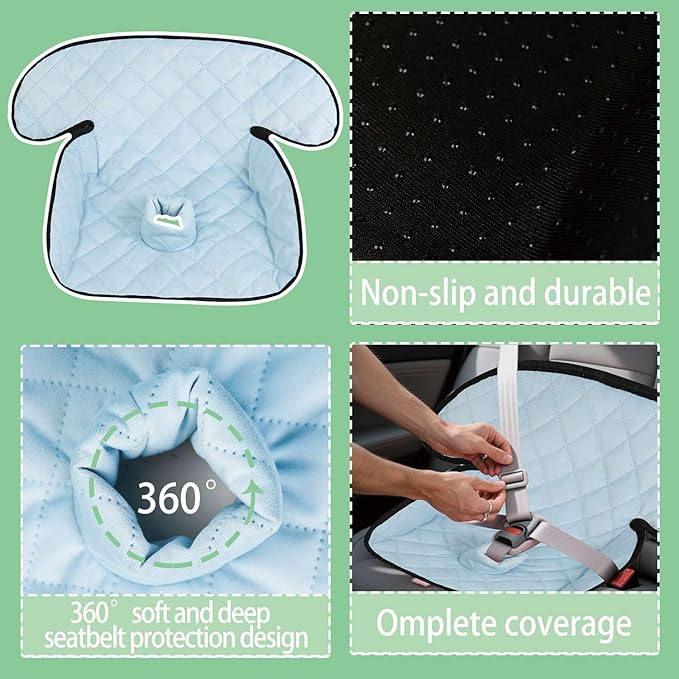 MOOB Waterproof Car Seat Protector - 2 Pack Premium Carseat Liner for Babies & Toddlers, Machine Washable & Quick-Dry, Anti-Slip Backing, Potty Training Pad for Infant Car Seat & Stroller (Brown)