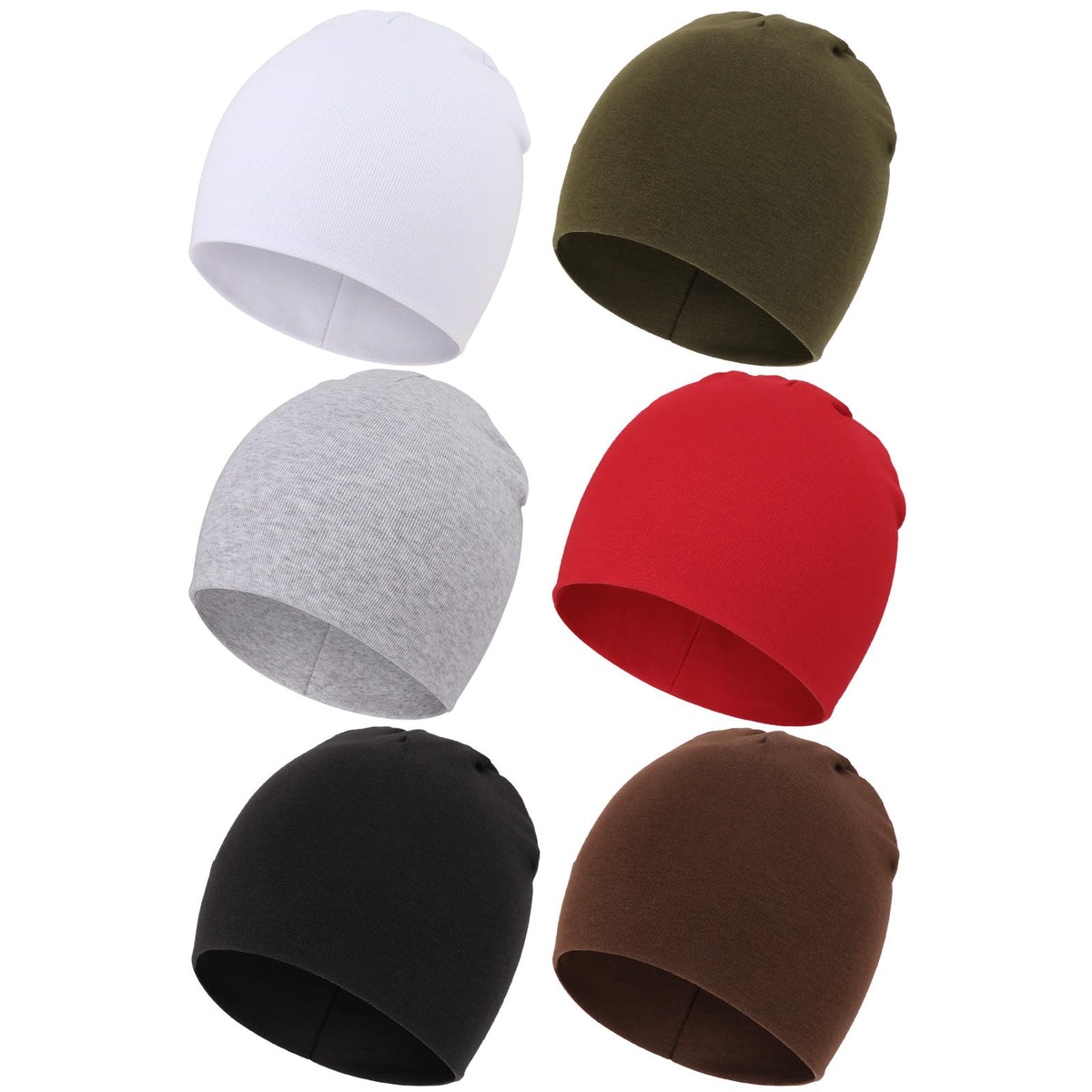 DRESHOW BQUBO 6 Pack Baby Hats for Boys Girls Unisex Baby Beanie Hat Soft Cute Knit Cap Nursery Beanie for Newborn Infant Toddler Kid