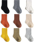 Toddler Socks Unisex Baby Baby Crew Cotton Cuff Socks for Infant Girls Stocking Stuffer for Kids 0-36 Months