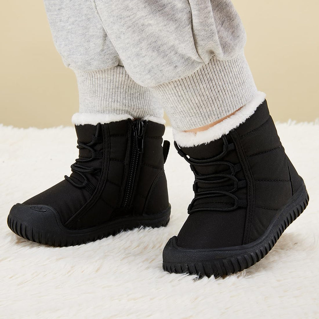 BMCiTYBM Baby Snow Boots Boys Girls Winter Infant Shoes Grey 12-18 Months