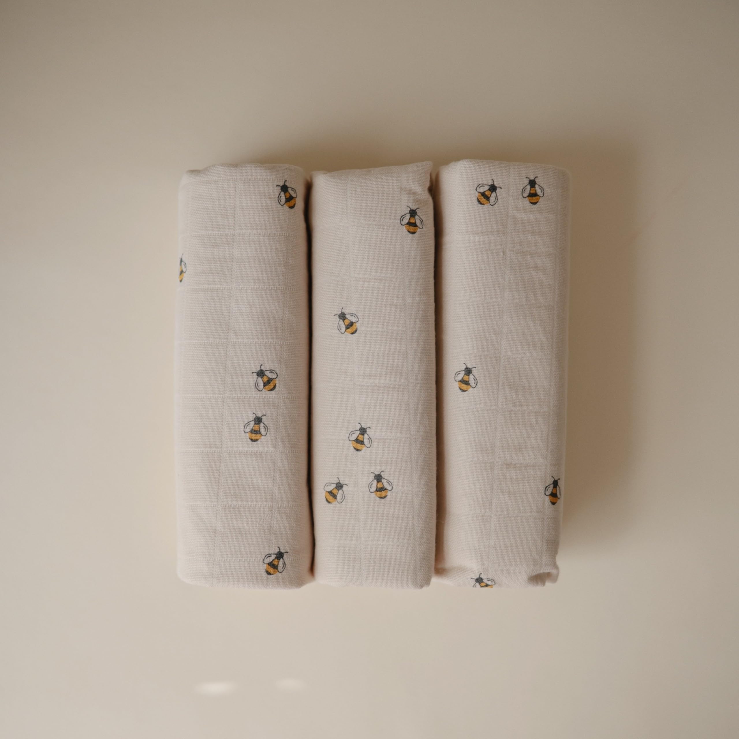 mushie Water Repellent Changing Pad Liners | Cotton (Bees Combo)