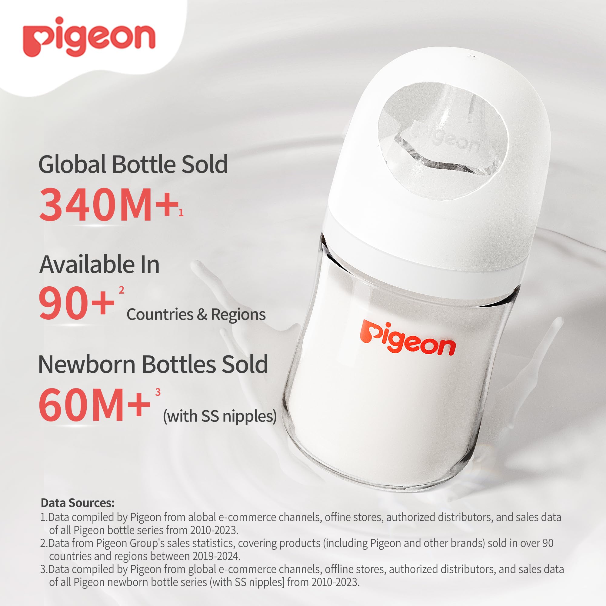 Pigeon PP Wide Neck Anti-Colic Nursing Bottle, 5 oz, 4-Pack