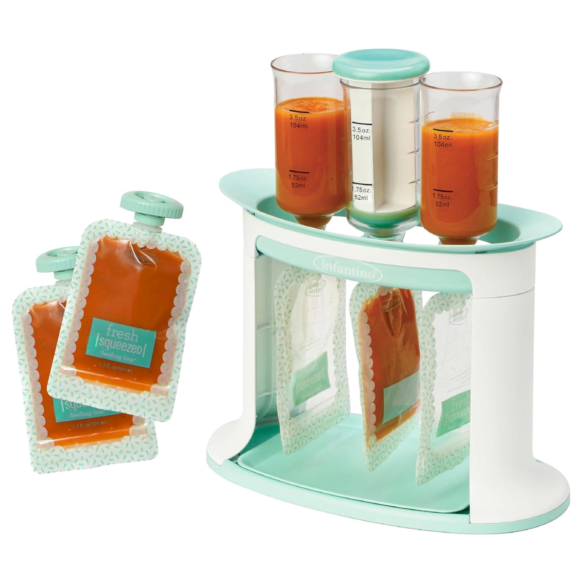 Infantino Squeeze Station, Teal, Homemade Pouches Made Simple