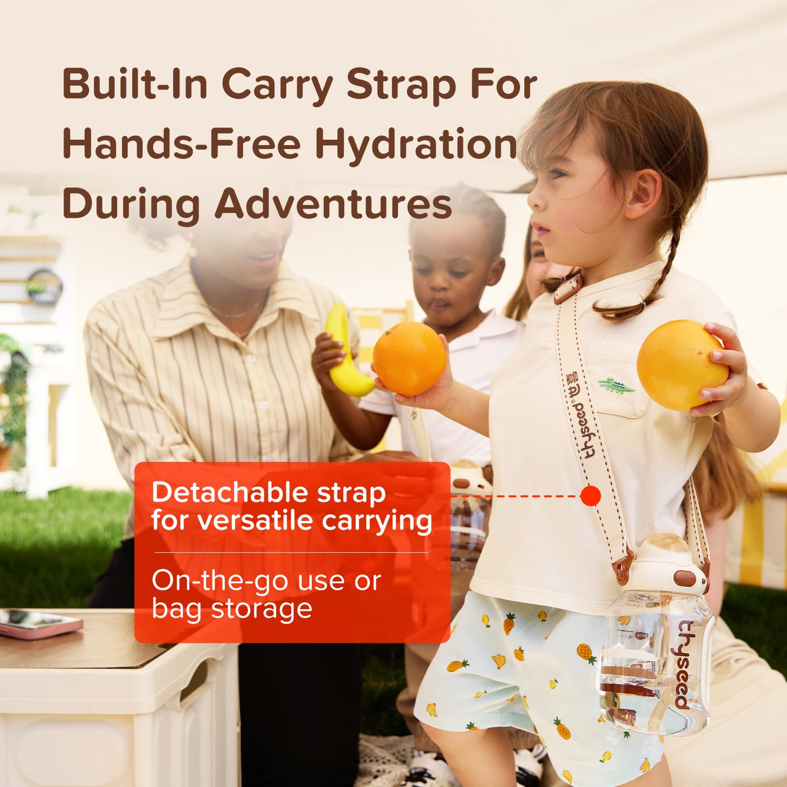thyseed Toddler Water Bottle with Straw Cups Spill Proof School Kids Sports No Spill Children Leak Proof Travel Drinking Cup Dishwasher Safe BPA Free 2+ Year Old Boy Girl Child 24oz/700mL 1 PCS