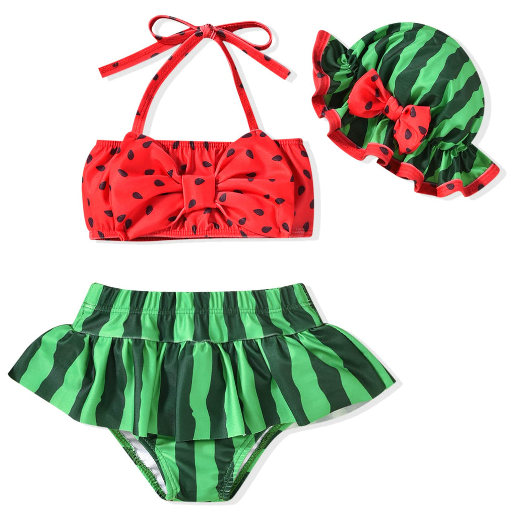 Infant Baby Girls Swimsuit Watermelon Bikini Two Pieces Bathing Suit Swimwear Summer Beach Set Blue 6-12 Months