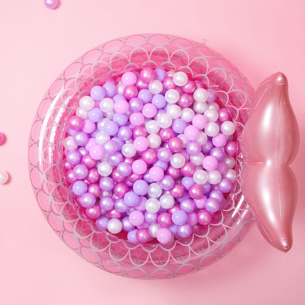 GOGOSO Ball Pits Balls Toddlers 50 100 200 500 Plastics Shape Ball Non-Phthalate Non-BPA Non-Toxic 2.2-Inch Crush Proof Play Balls,Pearl Purple Colors, 500 Balls